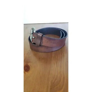 Genuine leather Fossil belt mens size 38 brown with silver stainless steel buckl
